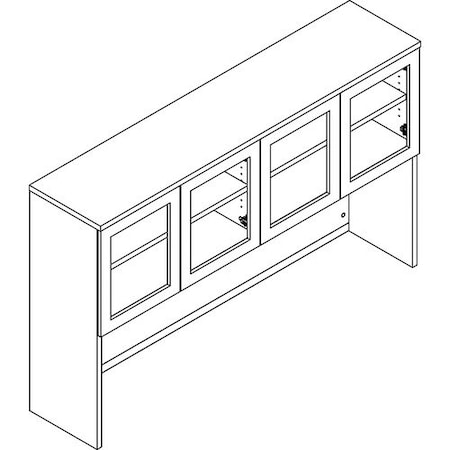 Groupe Lacasse Hutch, Translucent Doors, 72inWx16inDx44inH, Sahara LASM1SE724416TR